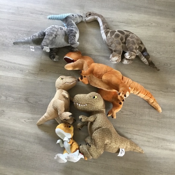 Auluda Dinosaur Plush And Jurassic World and Jurassic Park dinosaur Dino Lot - Picture 1 of 2
